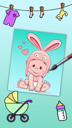 Paint Baby's Coloring Book - Color new born babies pictures (圖4)-速報App