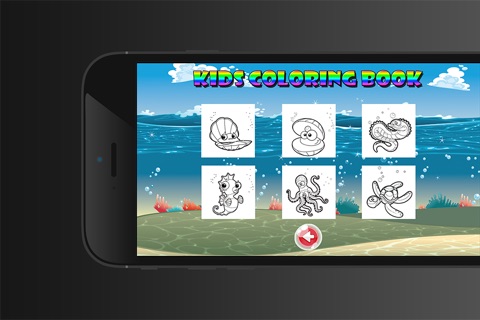 Kids Coloring Book Sea Animals - Educational Learning Game For Kids And Toddler screenshot 3