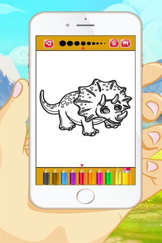 恐竜ぬりえ帳 - 子供と幼児のための教育のぬりえゲームのおすすめ画像3
