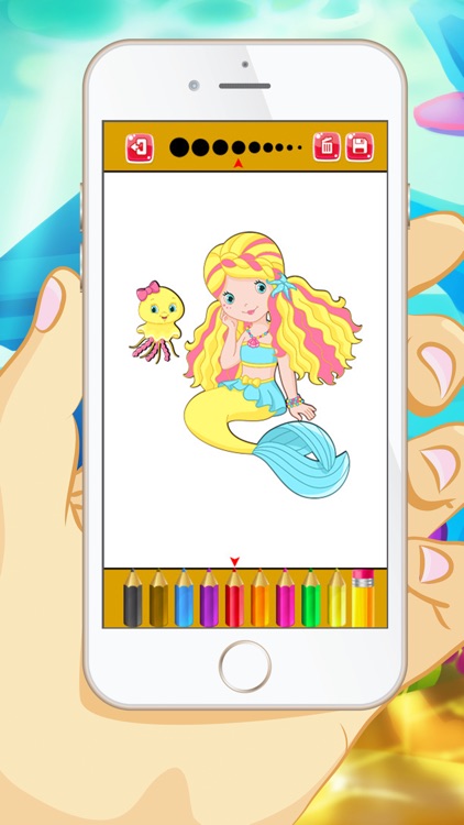 Mermaid Coloring Book -  Educational Color and  Paint Games Free For kids and Toddlers screenshot-1