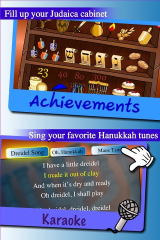 Hanukkah story, Hebrew songs music, Jewish holidays prayers trivia, kids Dreidel game Judaism screenshot 3