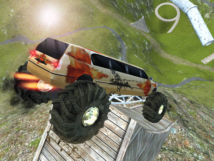 Offroad Limousine Car Driving 3D - A Crazy sports limo truck on hill mountain