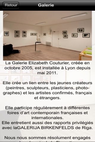 Galerie Elizabeth Couturier screenshot 2