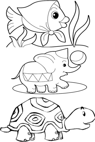 Animal Coloring Pages - Coloring Pages With Cute Animals screenshot 2