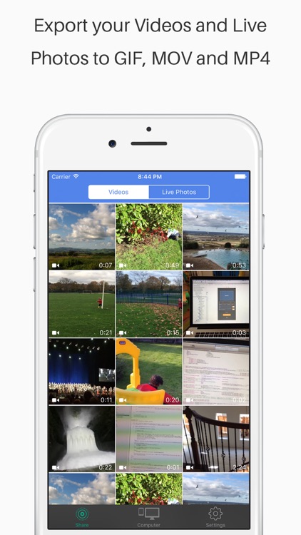Live Share - Export Video and Live Photo to GIF, Movie & MP4, Transfer to Computer