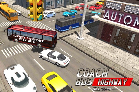 Coach Bus Highway Hill Climb screenshot 4