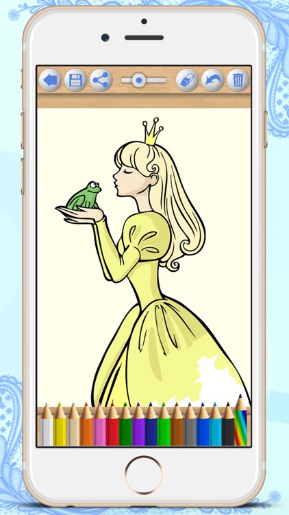 Princesses coloring book Paint dolls & fairy tales - Premium screenshot-3