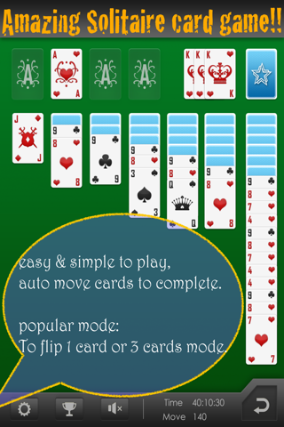 Solitaire for iPhone free screenshot 2