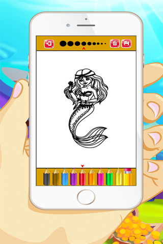 Mermaid Coloring Book - Educational Coloring Games Free ! For kids and Toddlers screenshot 4