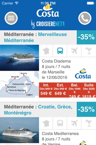Costa Cruise Booking by Croisierenet.com screenshot 2