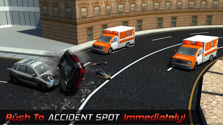 911 Emergency Ambulance Driver Duty: Fire-Fighter Truck Rescue screenshot-3