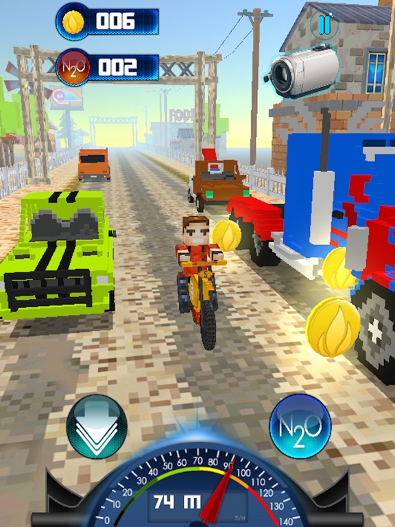 Craft Bike Blocky City Driving : Real Moto Traffic Racing Game Adventure 3Dのおすすめ画像2