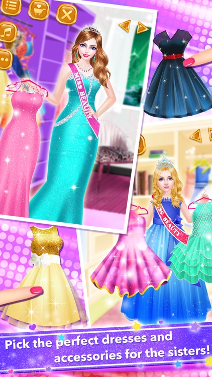 Sisters Beauty Contest - Pageant Queen Salon: Royal SPA, Makeup & Dressup Girls Game for FREE screenshot-3