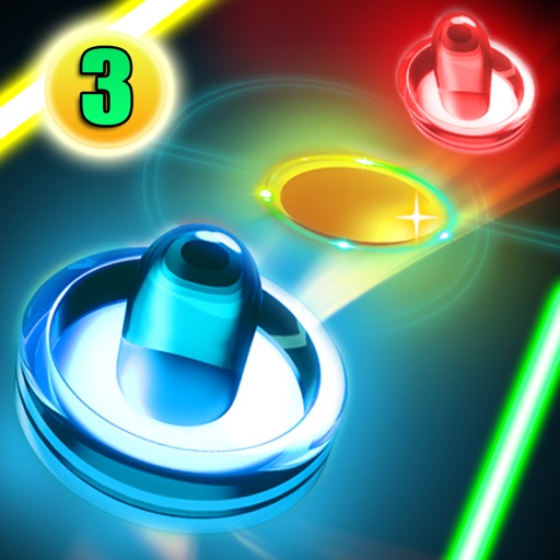 Glow Air Hockey 3: Multiplayer & 3D Xtreme Free iOS App