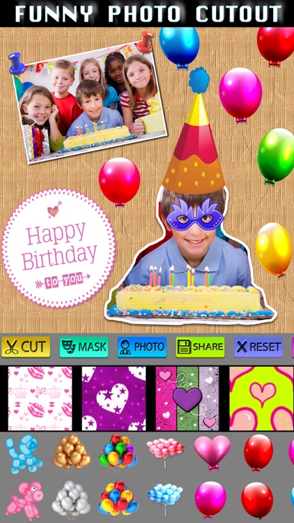 Birthday Photo Collage and Stickers screenshot-3