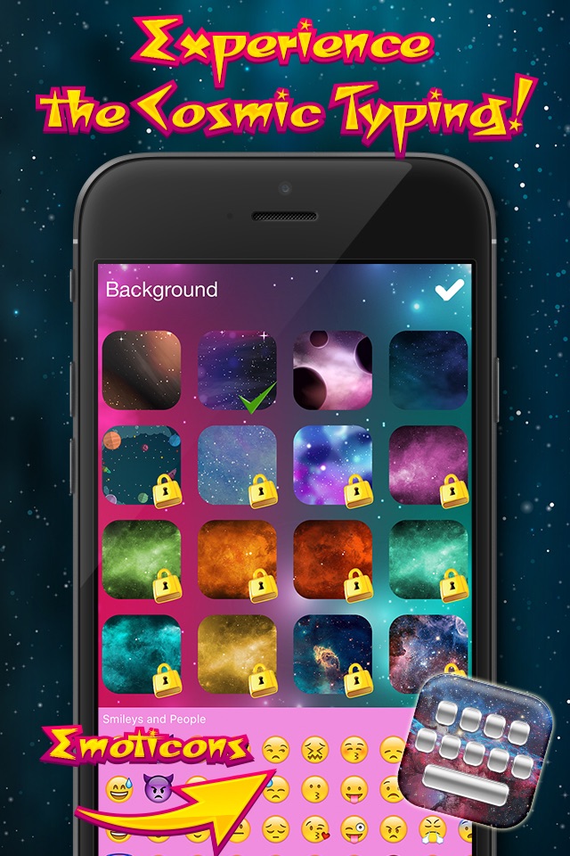 Space Keyboard Free – Custom Galaxy and Star Themes with Cool Fonts for iPhone screenshot 3