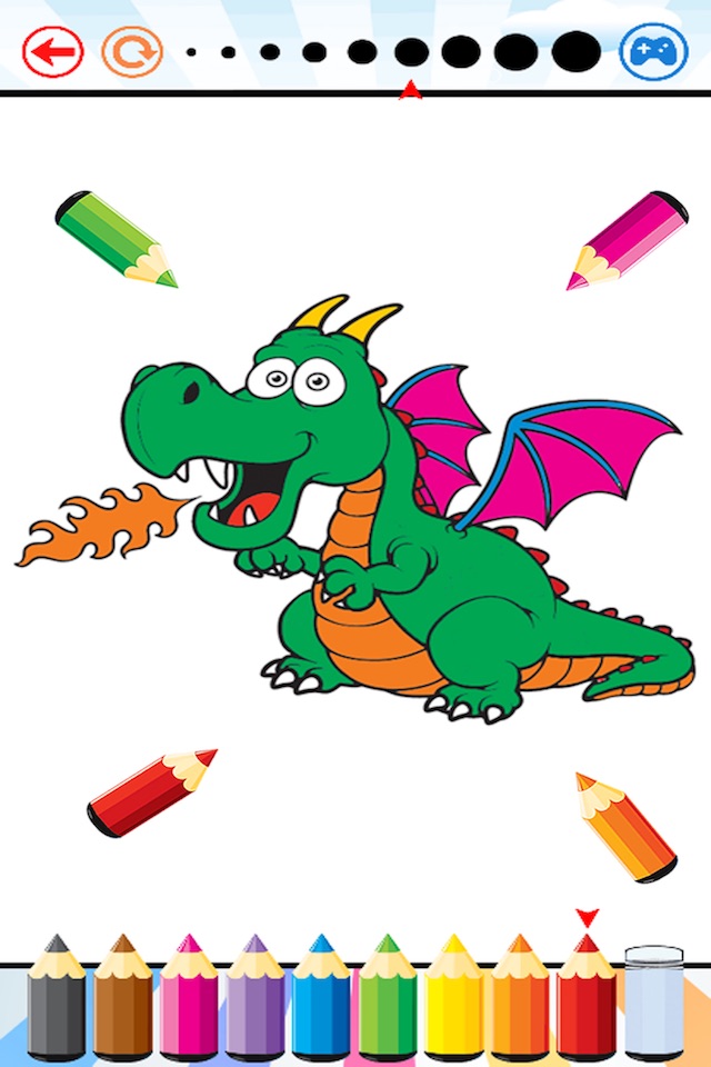 Dragon Dinosaur Coloring Book - Drawing and Painting Dino Game HD, All In 1 Animal Series Free For Kid screenshot 4