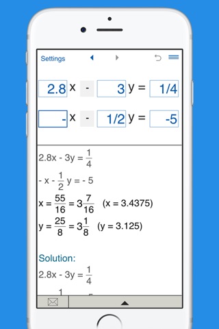 Systems of equations solver screenshot 2