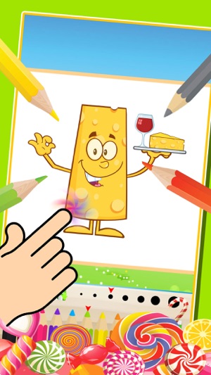 食品着色书孩子们画免费打印的着色页(圖3)-速報App