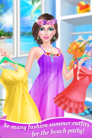 Summer Beach Party Salon - Beauty Style Makeover: SPA, Makeup & Dress Up Game for Girls screenshot 4