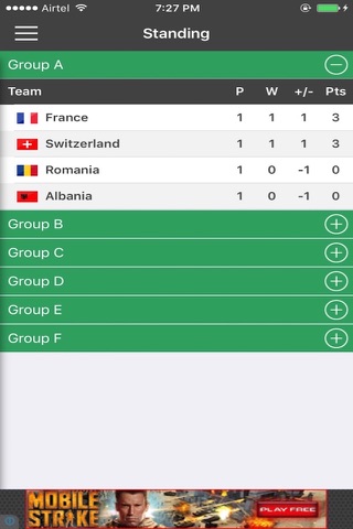 LiveFootball for "EURO 2016" screenshot 2