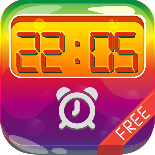 Clock Rainbow Alarm : Music Wake Up Wallpapers , Frames and Quotes Maker For Free