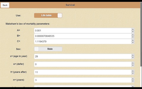 Actuarial Calculator screenshot 4