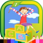 Learn ABC Coloring Book - Printable Coloring Pages with Finger Painting Educational Learning Games For Kid  Toddler