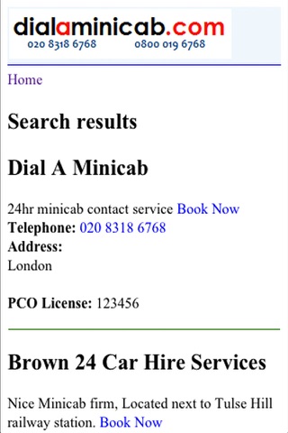Dial A Minicab screenshot 2