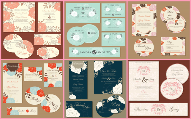 Theme for Wedding Stationery(Vector material)(圖3)-速報App