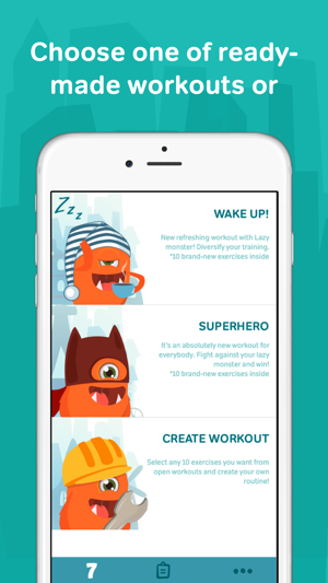 7 minute workouts with lazy monster PRO: daily fitness for k(圖3)-速報App