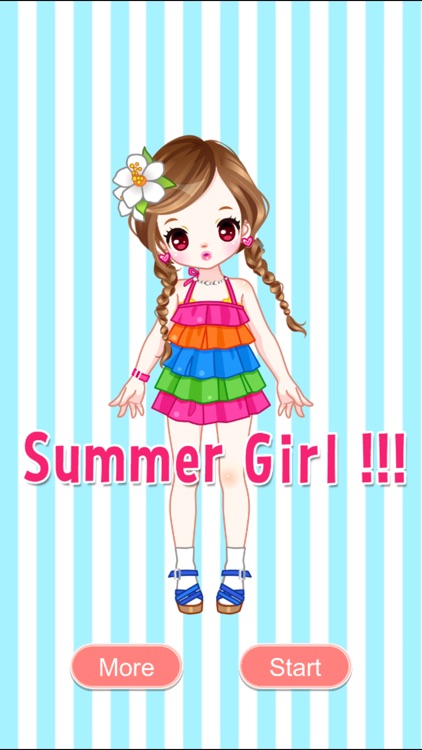 Sweet Summer Girl - Beach Dress Up,Anime Kids Game