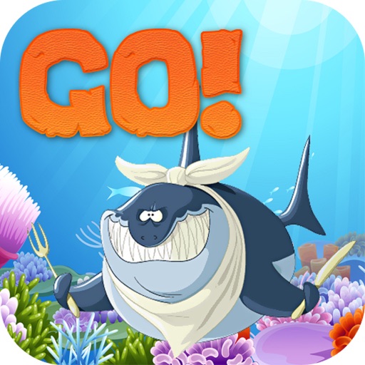 Gold Fish GO - Drag to Avoid Big Ocean Monsters Catching Your Tiny Fish icon