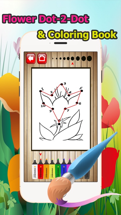 Flower Dot to Dot Coloring Book for Kids Grade 1-6: connect dots coloring pages preschool learning games screenshot-3