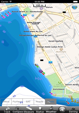 Zürichsee - Greifensee - Gewässer - Pfäffikersee GPS Navi Karte für bootfahren angeln und segeln screenshot 4