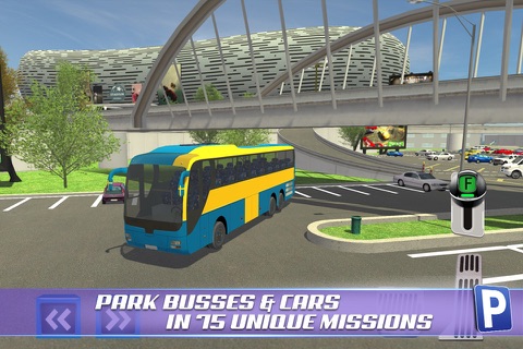 Soccer Stadium Sports Car & Bus Parking Simulator 3D Driving Sim screenshot 2