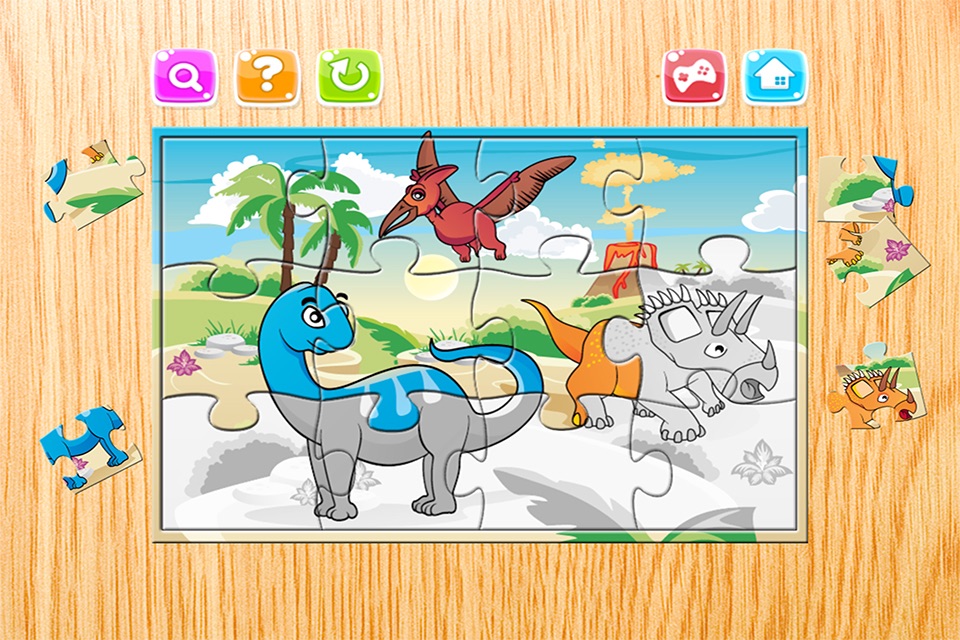 Dinosaur Puzzle for Kids - Dino Jigsaw Puzzles Games Free for Toddler and Preschool Learning Games screenshot 4