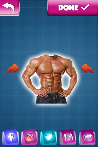 Gym Body Photo Booth – Make Cool Makeover Pics & Montages With Abs Muscles And Six Pack screenshot 3
