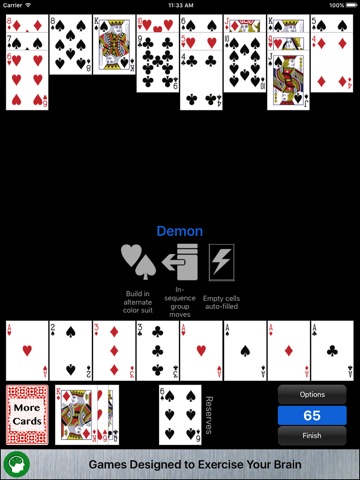 Demon Solitaire - Two Deck Canfield screenshot 3