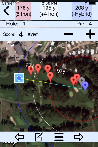 How Far Am I? - GPS Golf Rangefinder Application screenshot 2