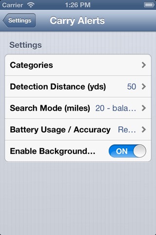 Carry Alerts screenshot 4