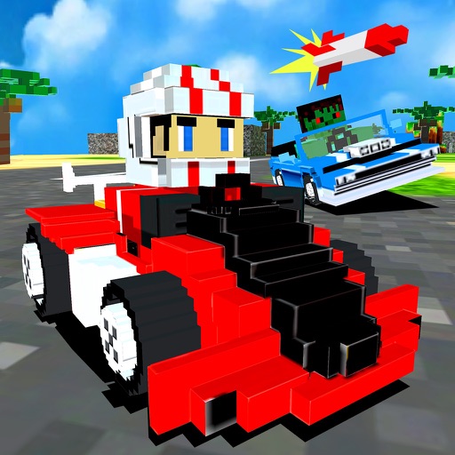 3D Super Block Kart - Blocky Pixel Go-Kart Road Racing Game Pro