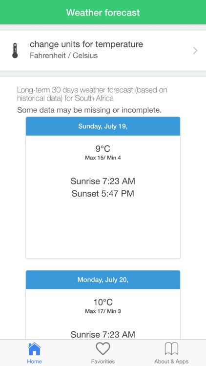 South Africa weather forecast, climate screenshot-3