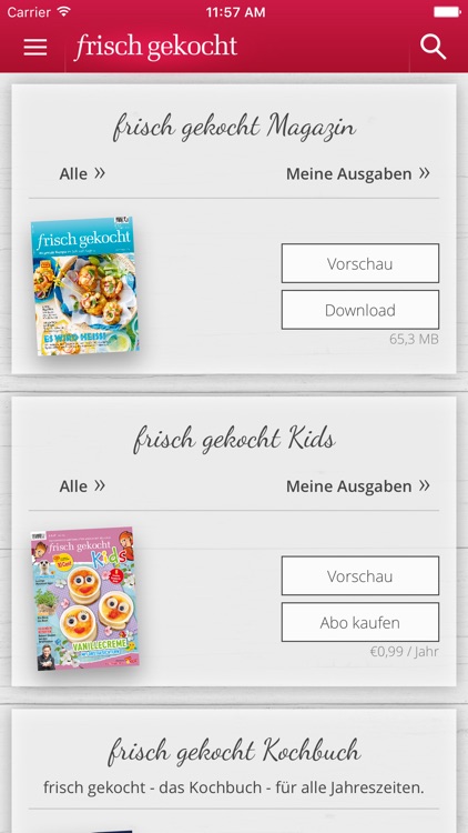 frisch gekocht