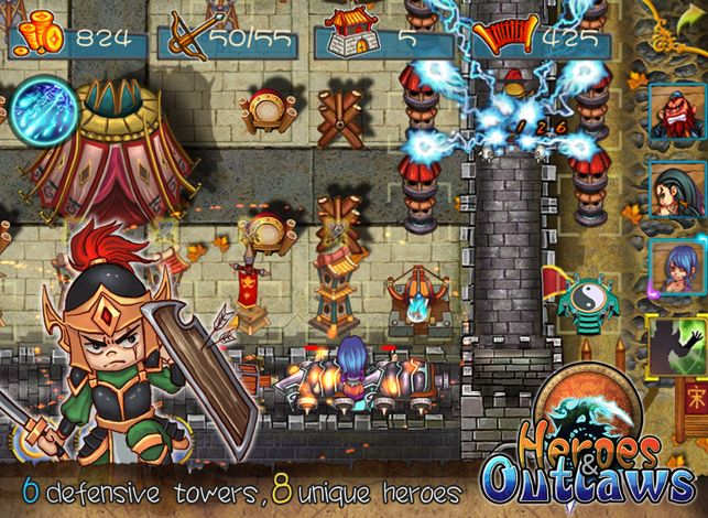 ‎HeroesOutlaws HD: An epic tower defence adventure Screenshot