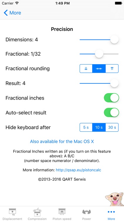 PistonCalc: Multipurpose Engine Calculator with unit conversion screenshot-4