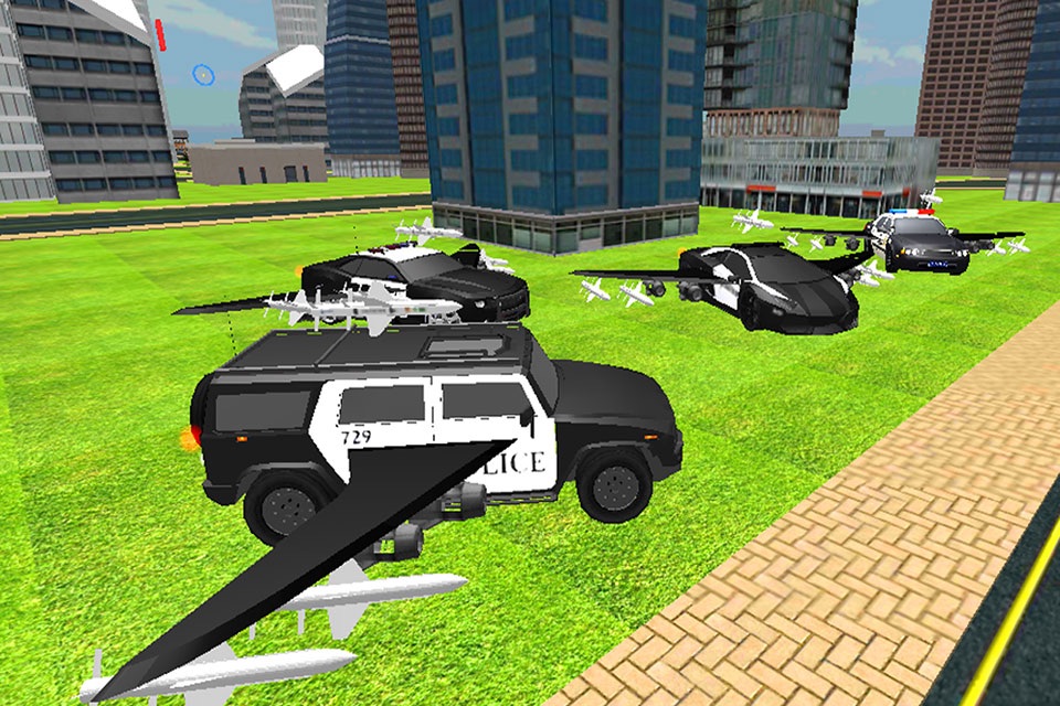 Flying Police Car 3D Driver – Reckless Chasing of Mafia Gangster Auto screenshot 2