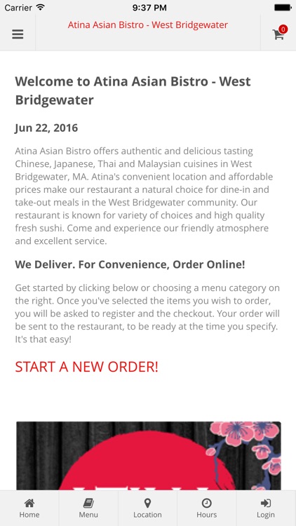 Atina Asian Bistro - West Bridgewater Online Ordering