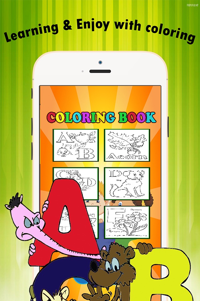 Alphabet A to Z Coloring Book for children age 1-6 screenshot 2