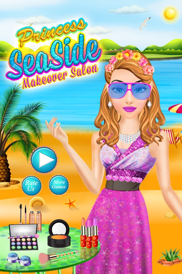 Princess Seaside Makeover Salon – Summer Fashion screenshot 2